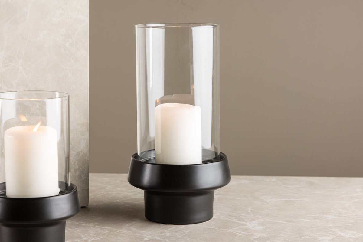 Laterne Flame - lanterne i glas og stentøj i forskellige farver