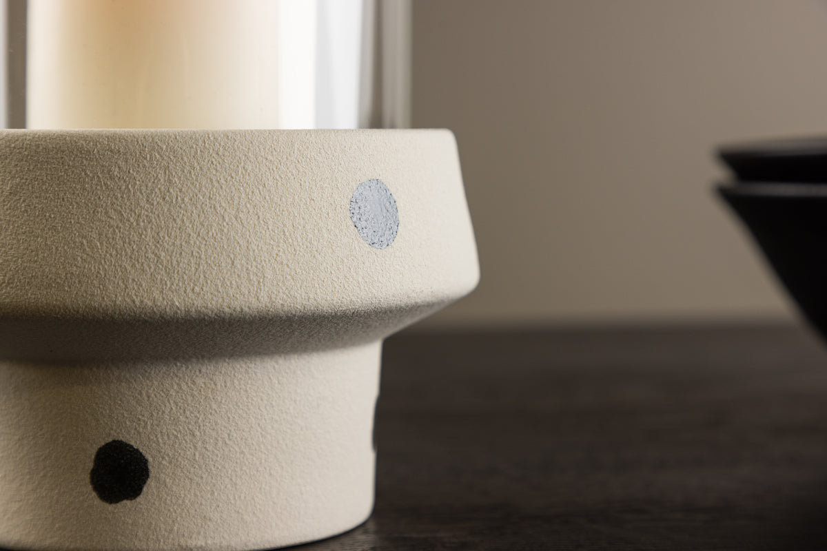 Laterne Flame - lanterne i glas og stentøj i forskellige farver