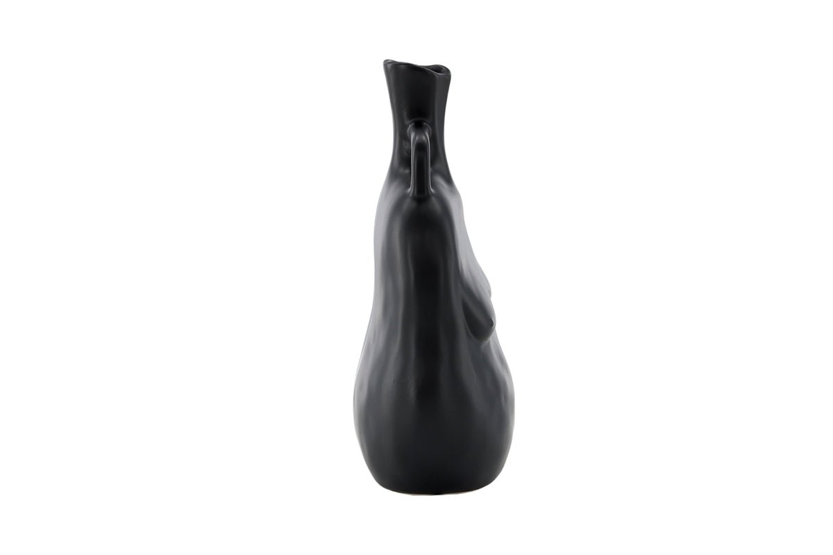 Vase Nerida 25 cm – Körperinspirierte Eleganz in Hvid & Sort