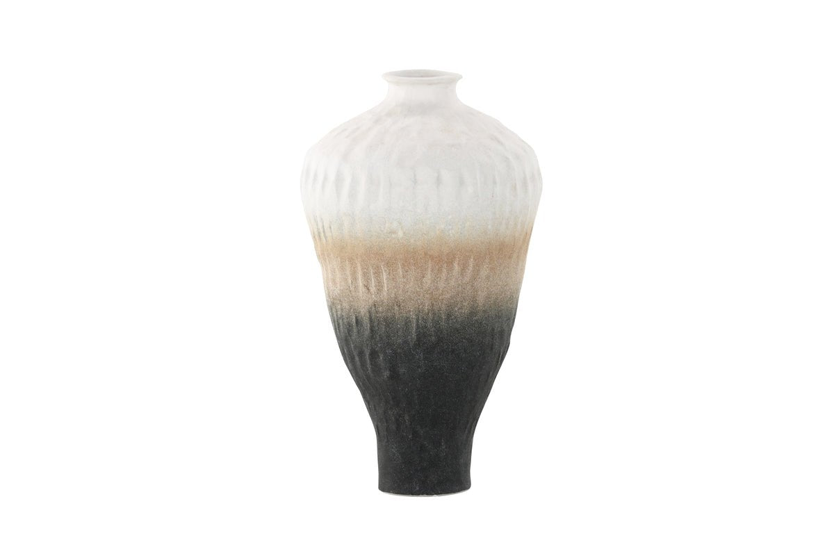 Vase „Aurea“ Ø16 cm – Beige med farvegradient, keramik