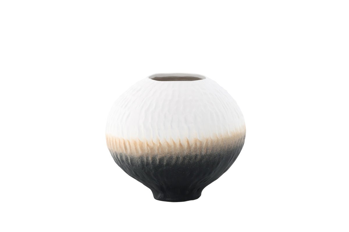 Vase „Aurea“ Ø 24 cm – Beige med farvegradient