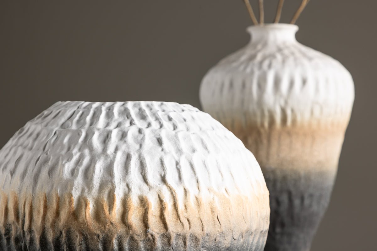 Vase „Aurea“ Ø 24 cm – Beige med farvegradient