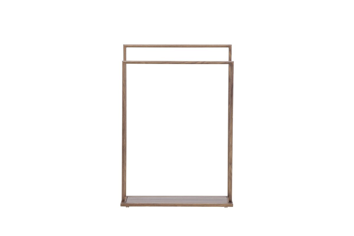 Garderobe Fioran – Minimalistisk tøjstativ i mocca-trælook