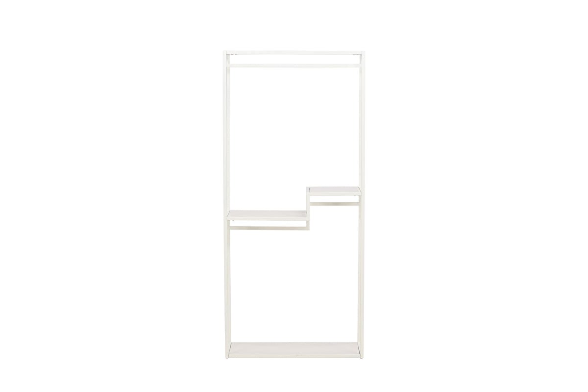 Garderobe Narell – Åben tøjreol i Beige med hylder