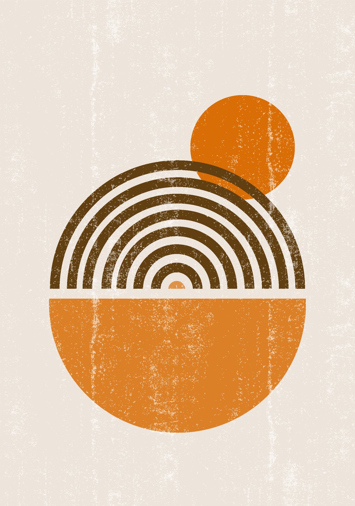 Plakat Orange Bold af højkvalitetspapir