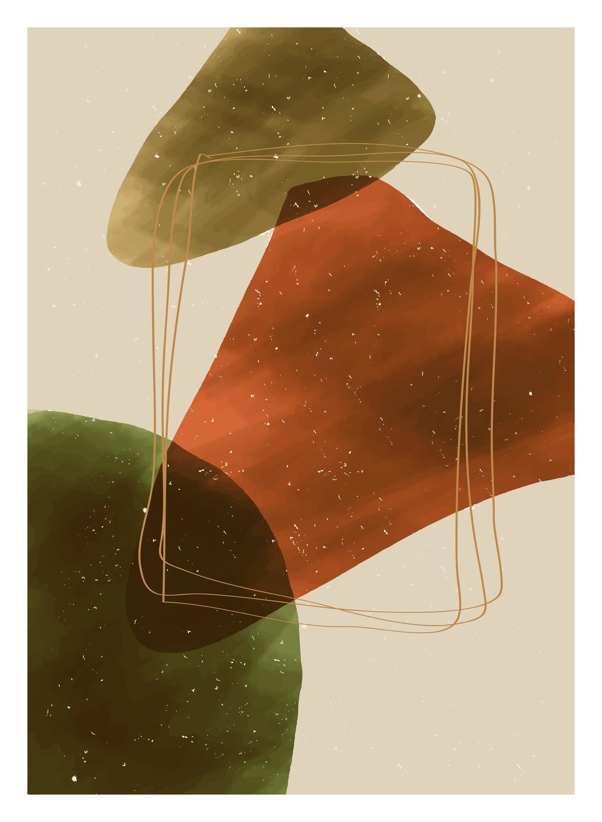 Plakat Square Line af højkvalitetspapir