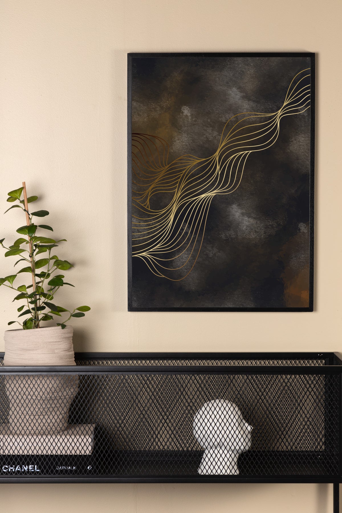 Plakat Golden Dust af højkvalitetspapir