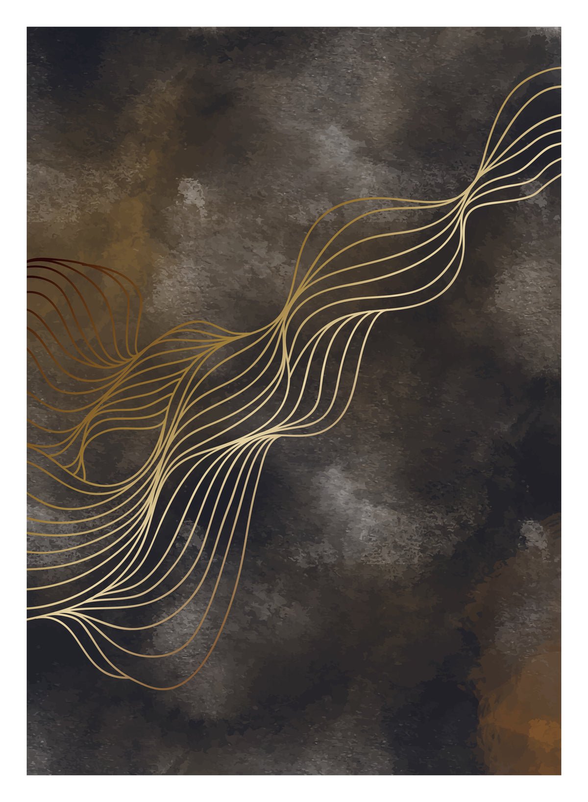 Plakat Golden Dust af højkvalitetspapir