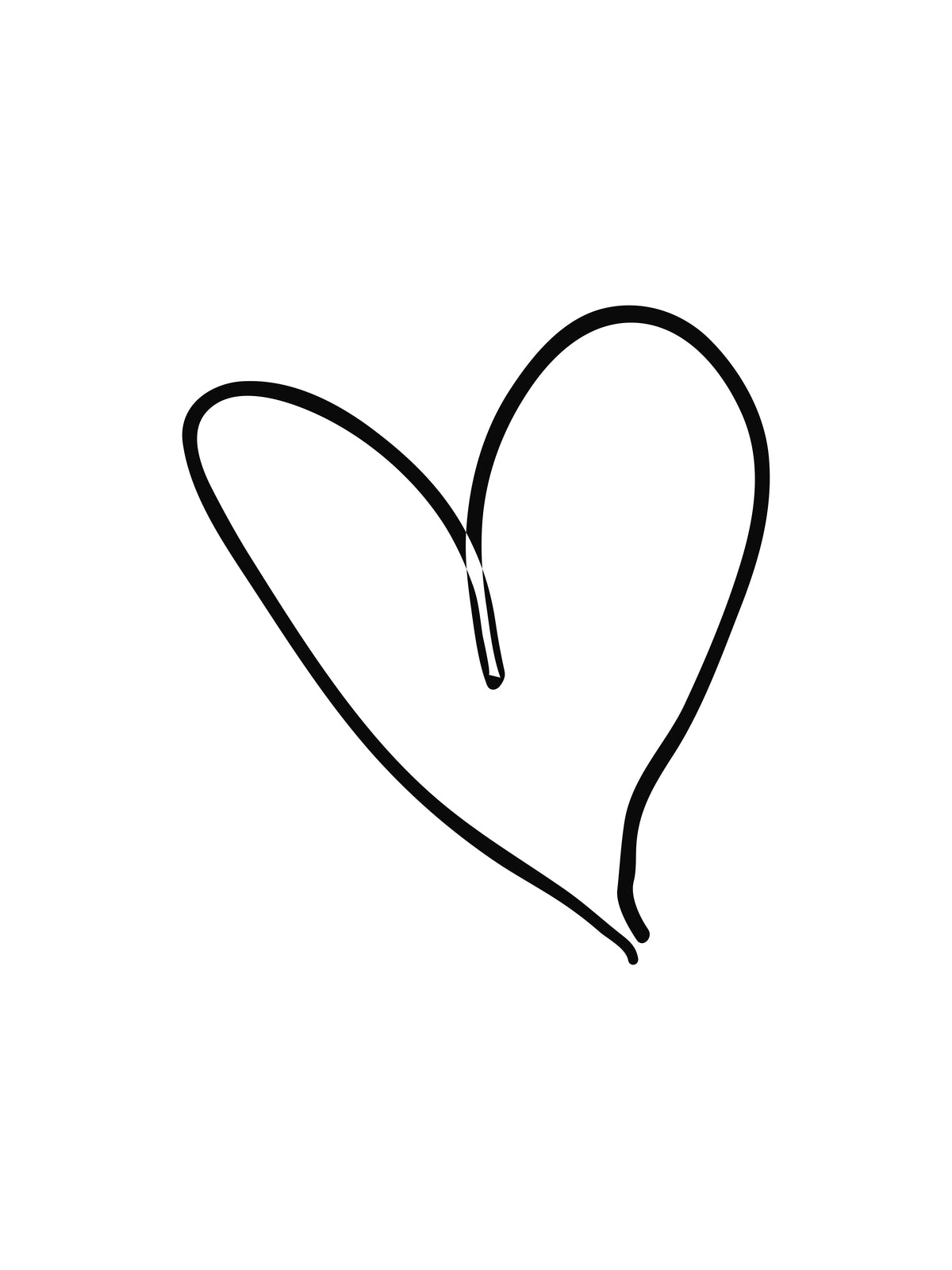 Plakat Enkel Kærlighed af højkvalitetspapir