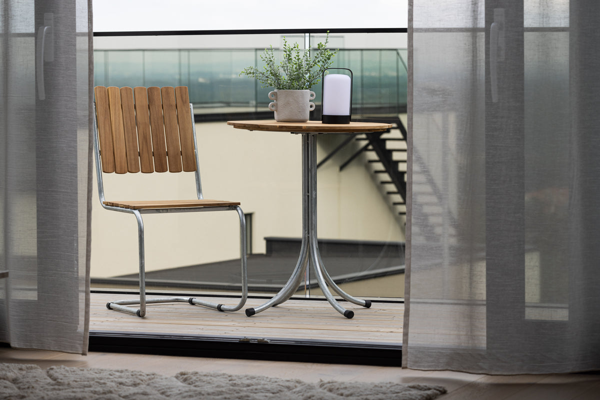 Sofabord Helga - Ø65 med bordplade i natur-look