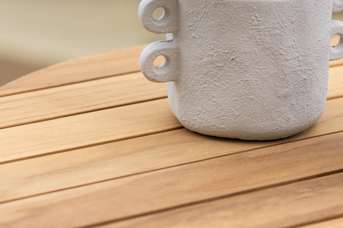 Sofabord Helga - Ø65 med bordplade i natur-look