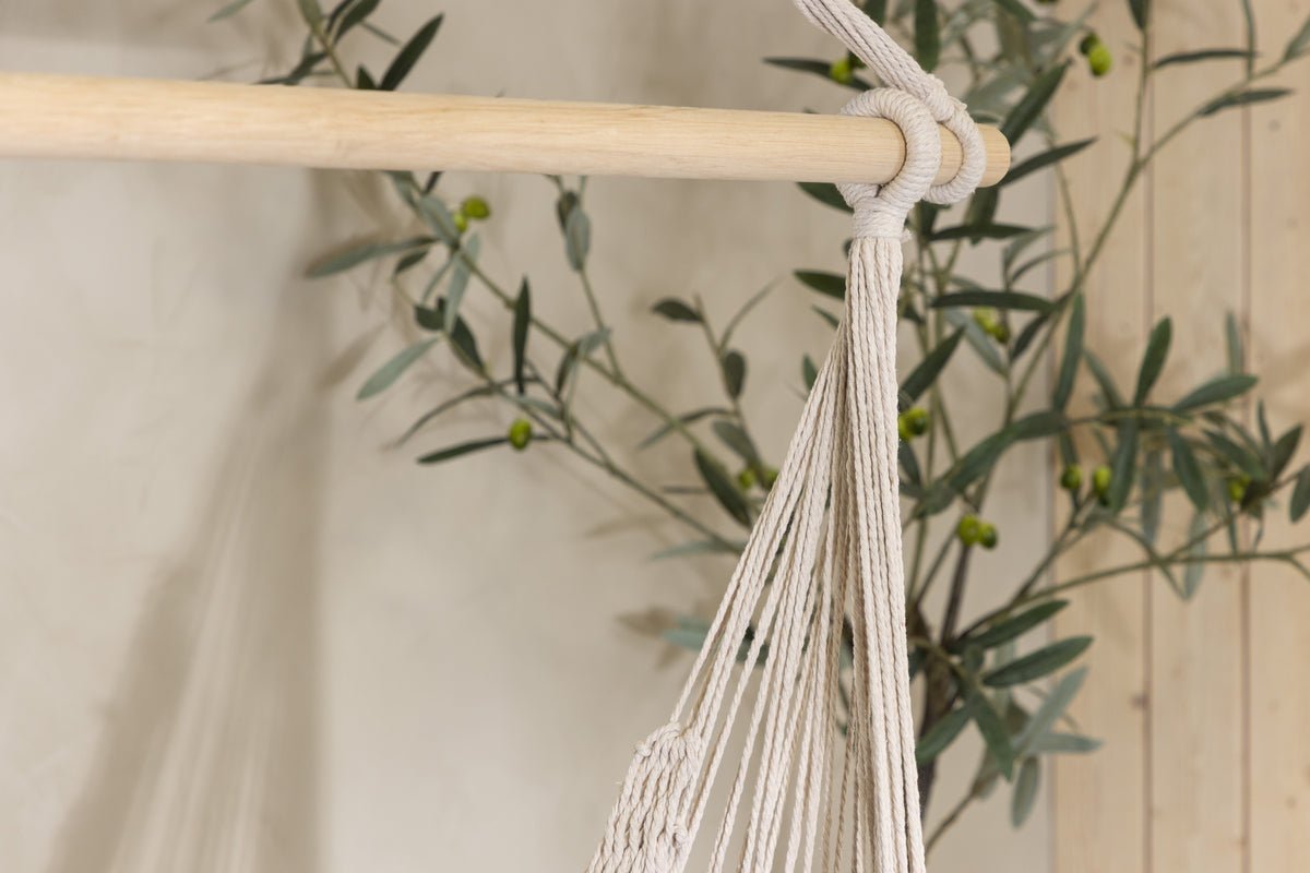 Havesvingstol Lilo - i bomuld i cremehvid