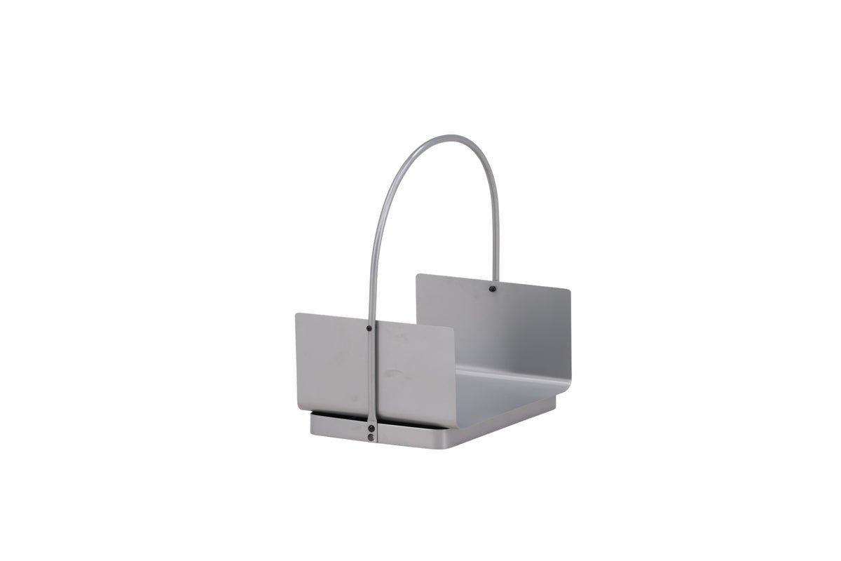 Havebrændekurv Carry - i stål i sølv