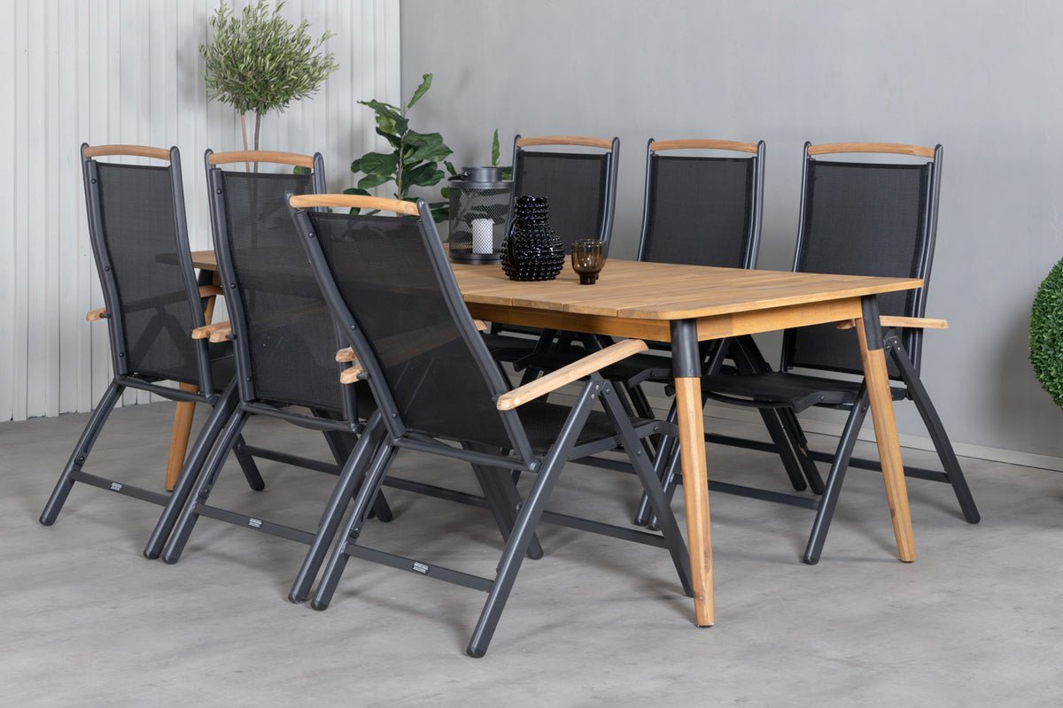 2 stk. sæt - Havestol Clara i Textilene i Sort