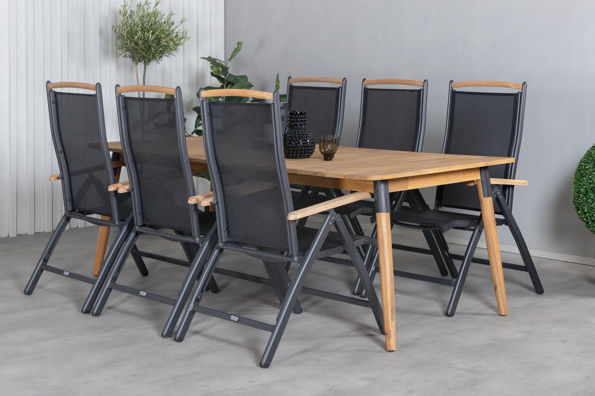 2 stk. sæt - Havestol Clara i Textilene i Sort