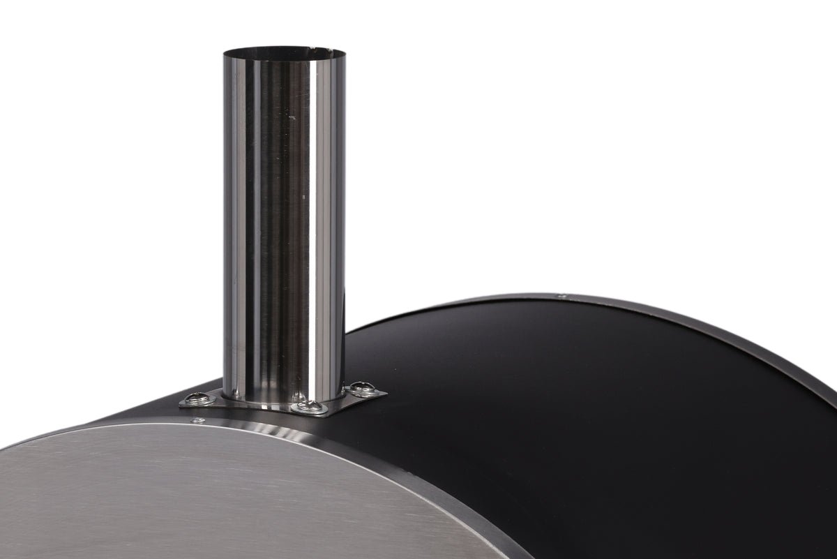 Pizzaovn Parma - af stål, rustfrit stål og keramik i sølv