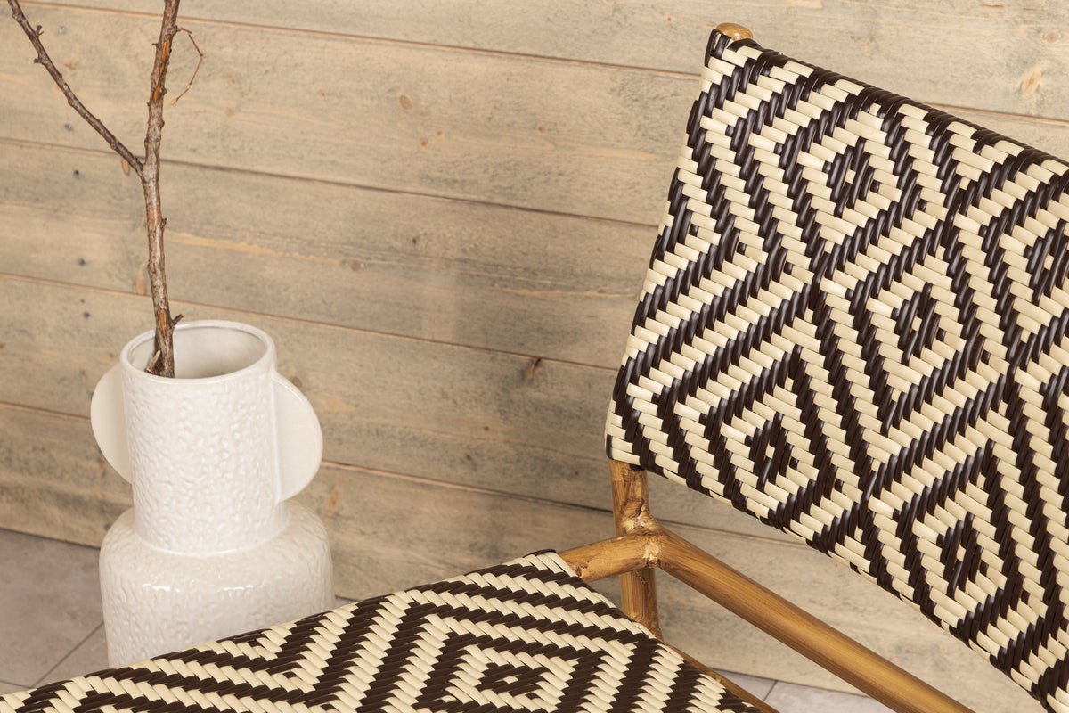 Havestol Carla - i rattan i Beige og brune nuancer