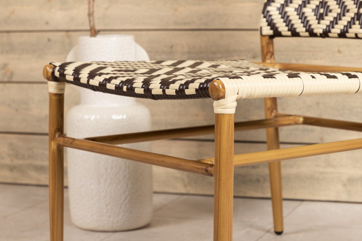 Havestol Carla - i rattan i Beige og brune nuancer