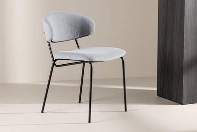 2er Set - Stuhl Antarctica mit weichem Bouclé - Stoff