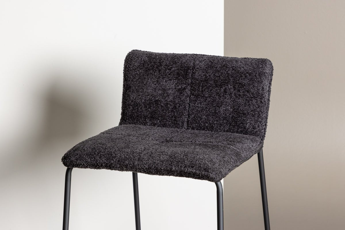 2 stk. sæt - barstole Bombay med bouclé-sæde