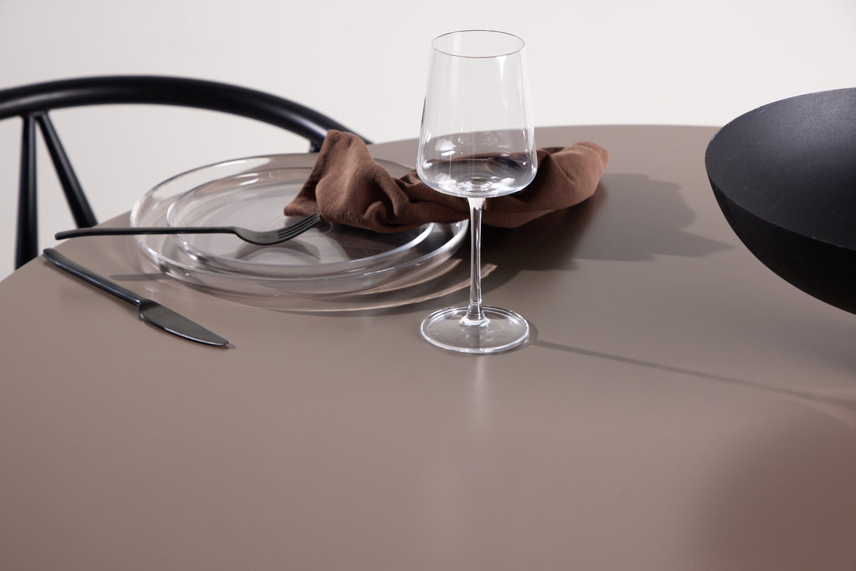 Spisebord Cavallo – Rundt bord Ø110 cm i Mørkebrun