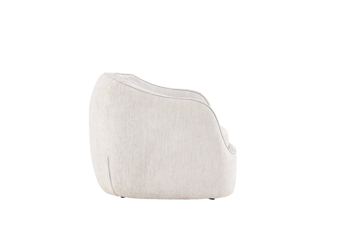 Sessel Elias - in hellgrau mit abgerundeten Formen