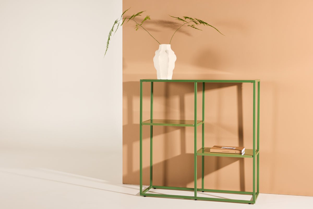 Regal Livorno – kompakt stålreol i Grøn