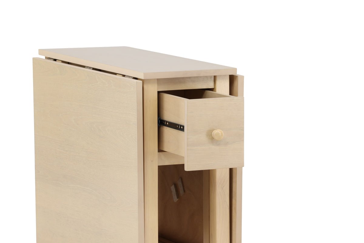 Spisebord Martha - rektangulært udtrækkeligt spisebord, hvidolieret