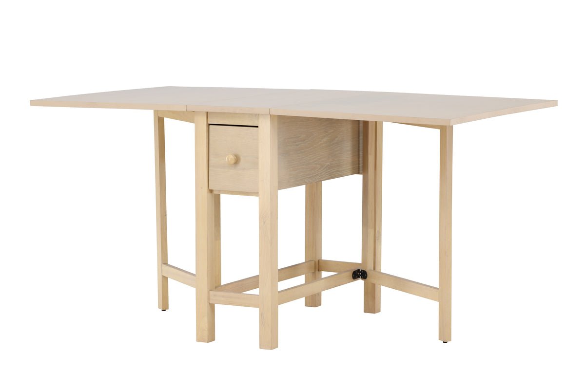 Spisebord Martha - rektangulært udtrækkeligt spisebord, hvidolieret