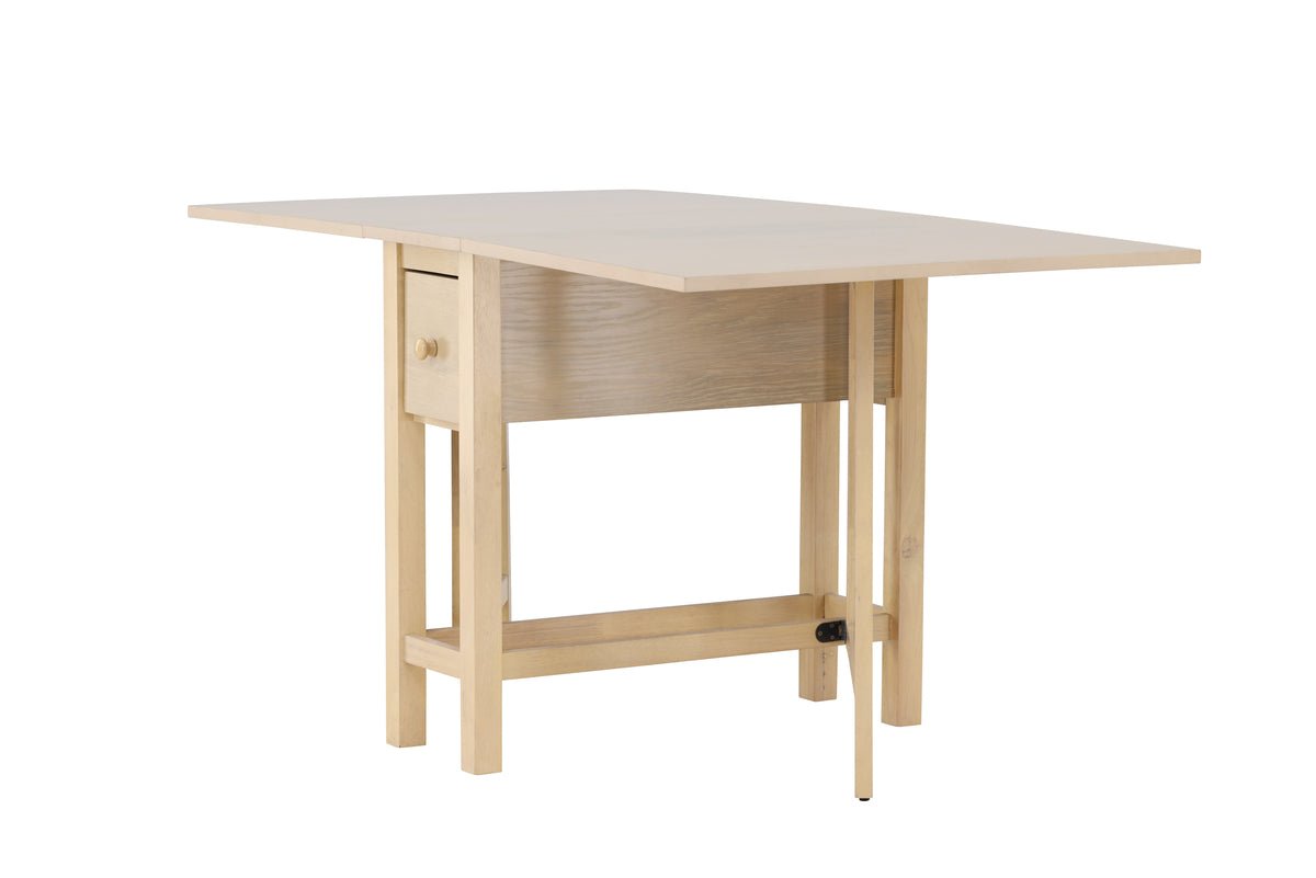 Spisebord Martha - rektangulært udtrækkeligt spisebord, hvidolieret