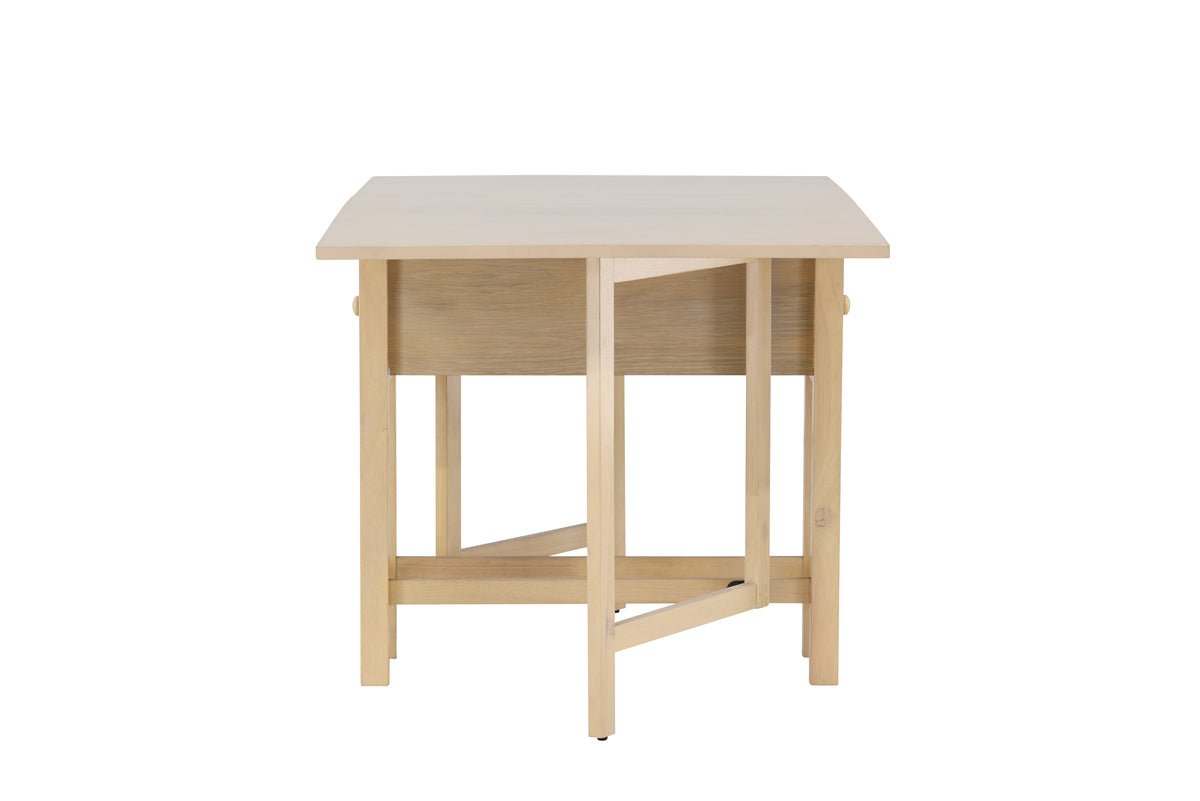 Spisebord Martha - rektangulært udtrækkeligt spisebord, hvidolieret