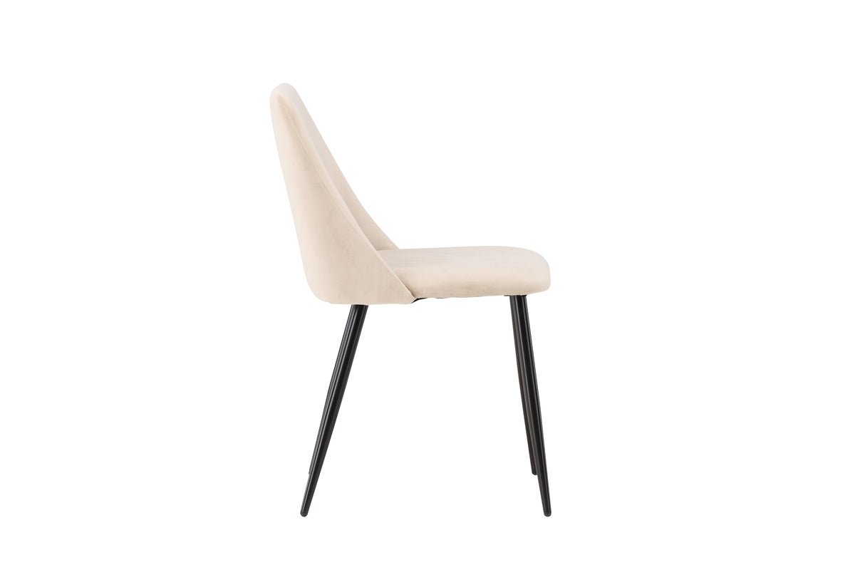 2er sæt - Stol Liora af blød polyestersammet