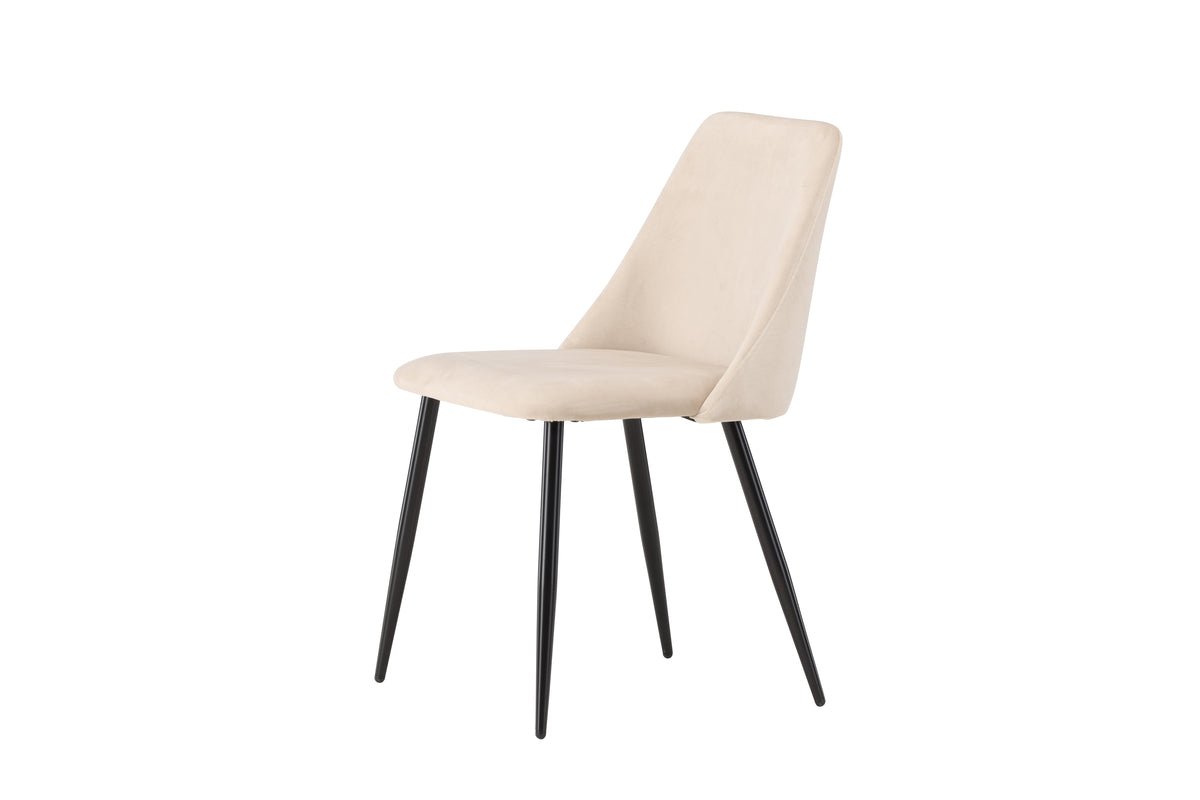 2er sæt - Stol Liora af blød polyestersammet