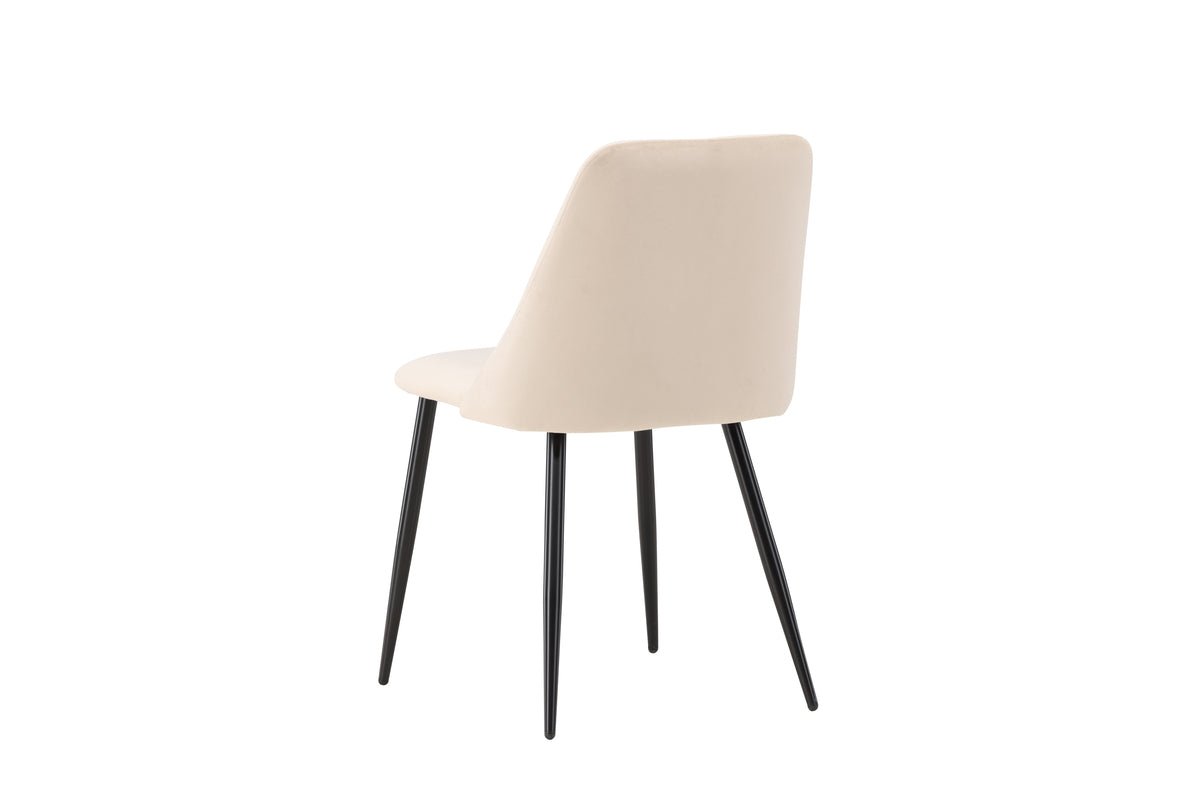 2er sæt - Stol Liora af blød polyestersammet