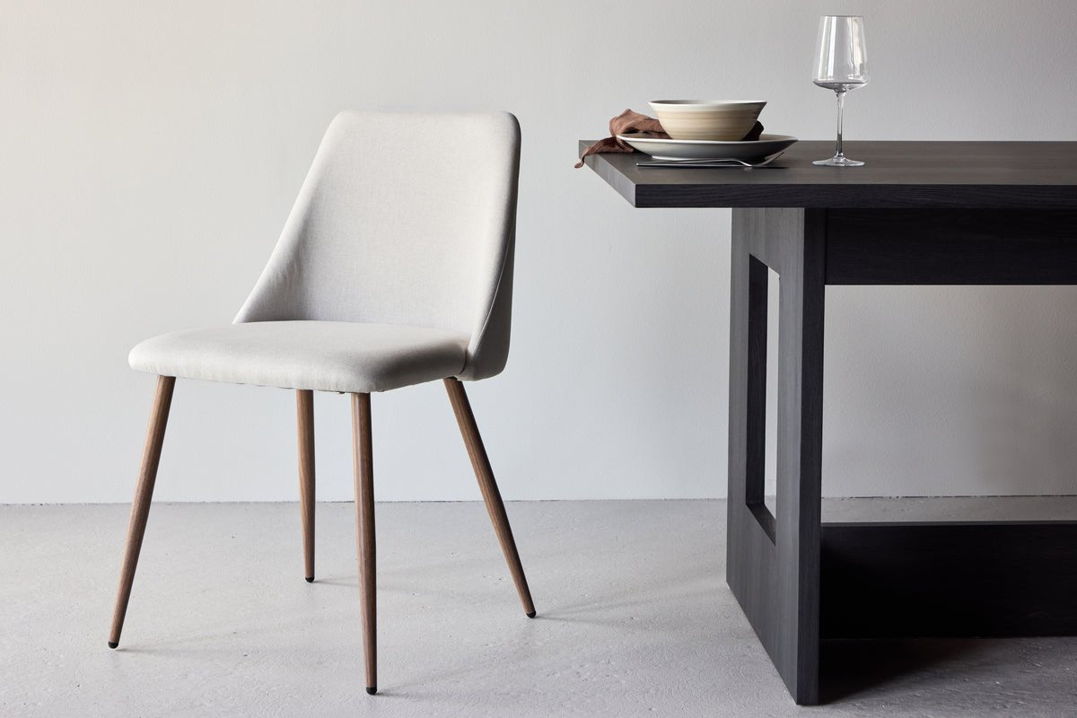 2er sæt - Stol Liora af blød polyestersammet