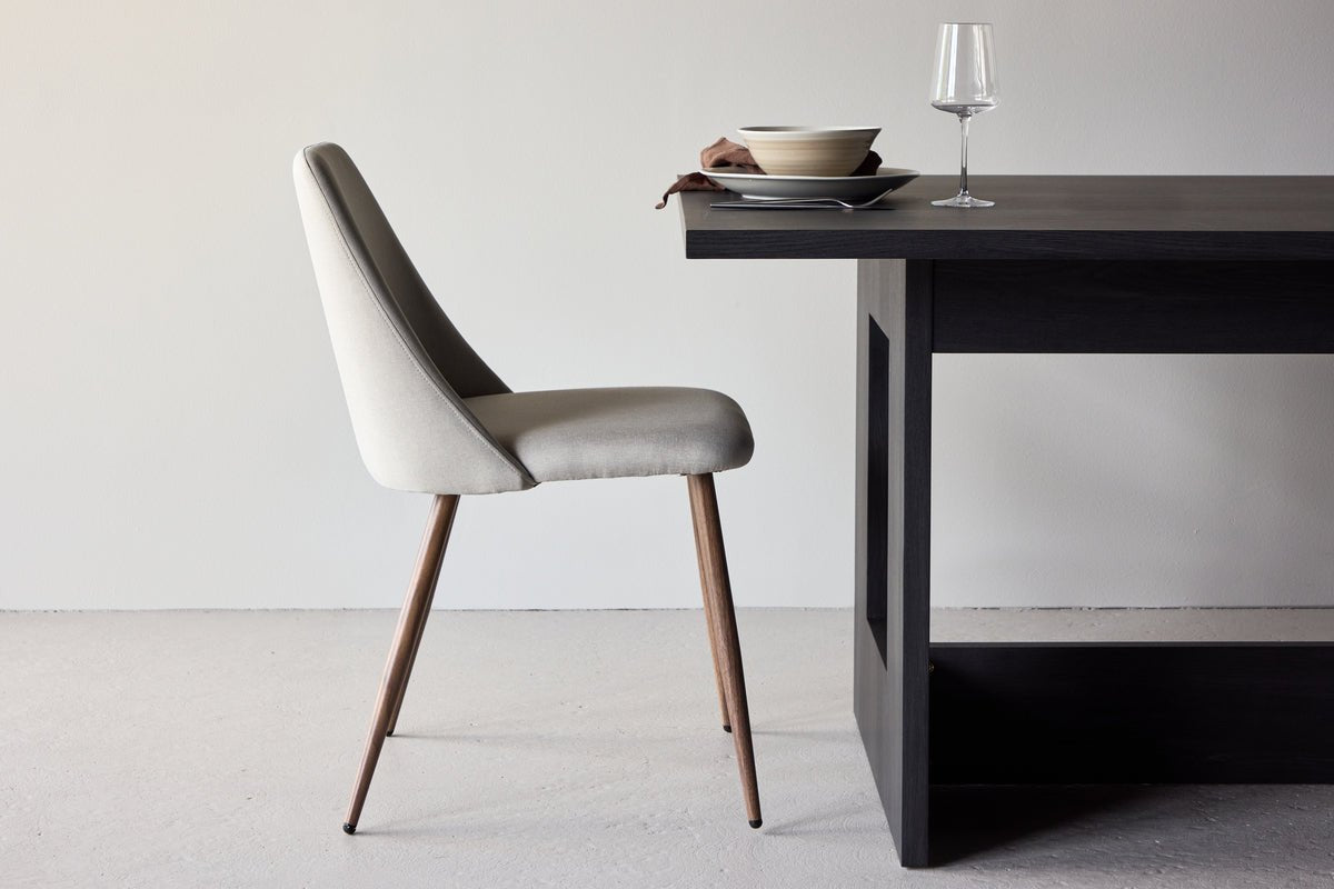 2er sæt - Stol Liora af blød polyestersammet