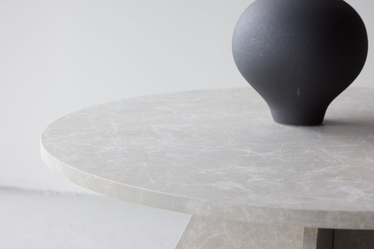 Sofabord Navaro - Rundt bord i blød Beige