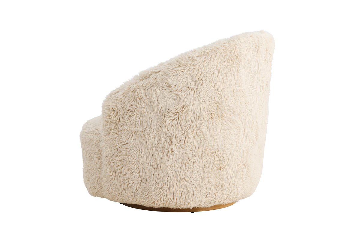 Sessel Astrid - Mit beigem Polyesterbezug