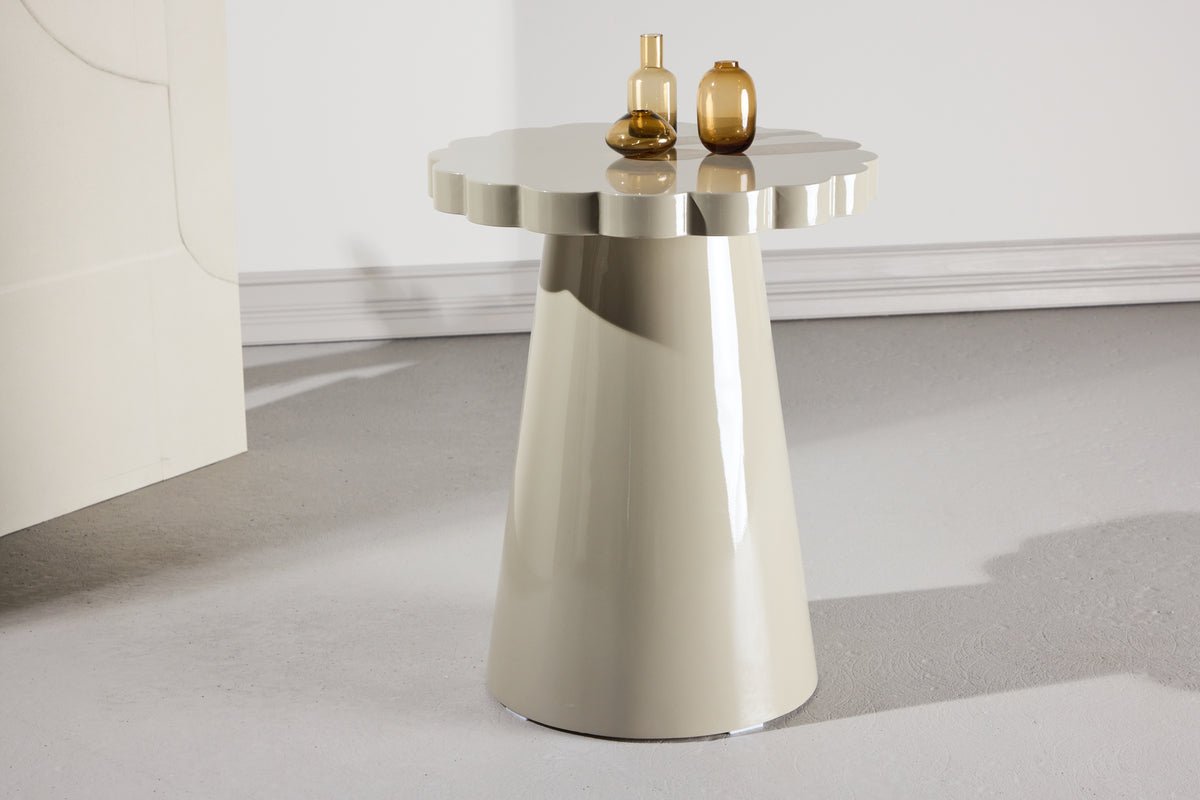 Sidebord Soria – Ø45 cm i Beige