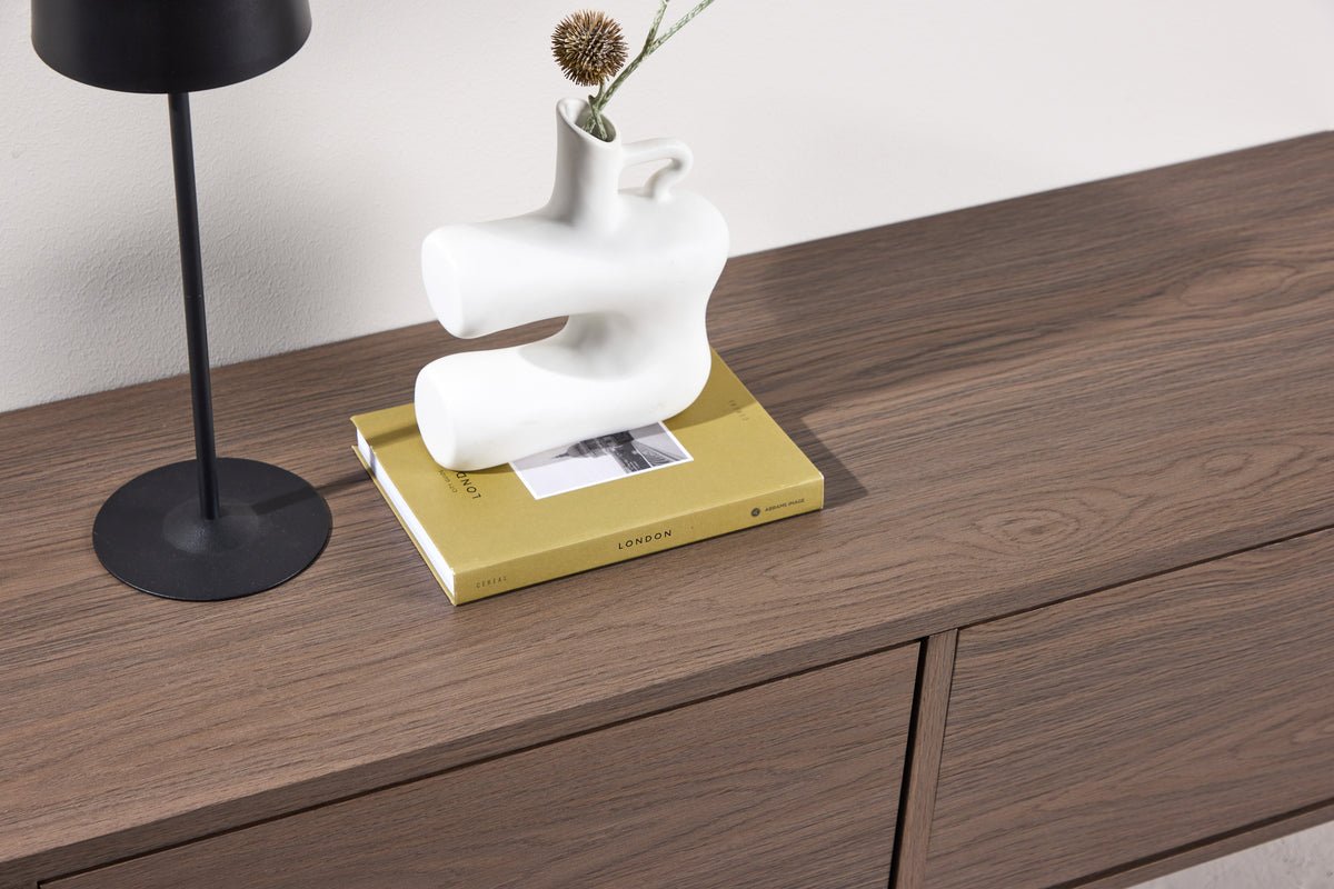 Designer TV-Lowboard Taverno – varmt trædesign med opbevaringsplads