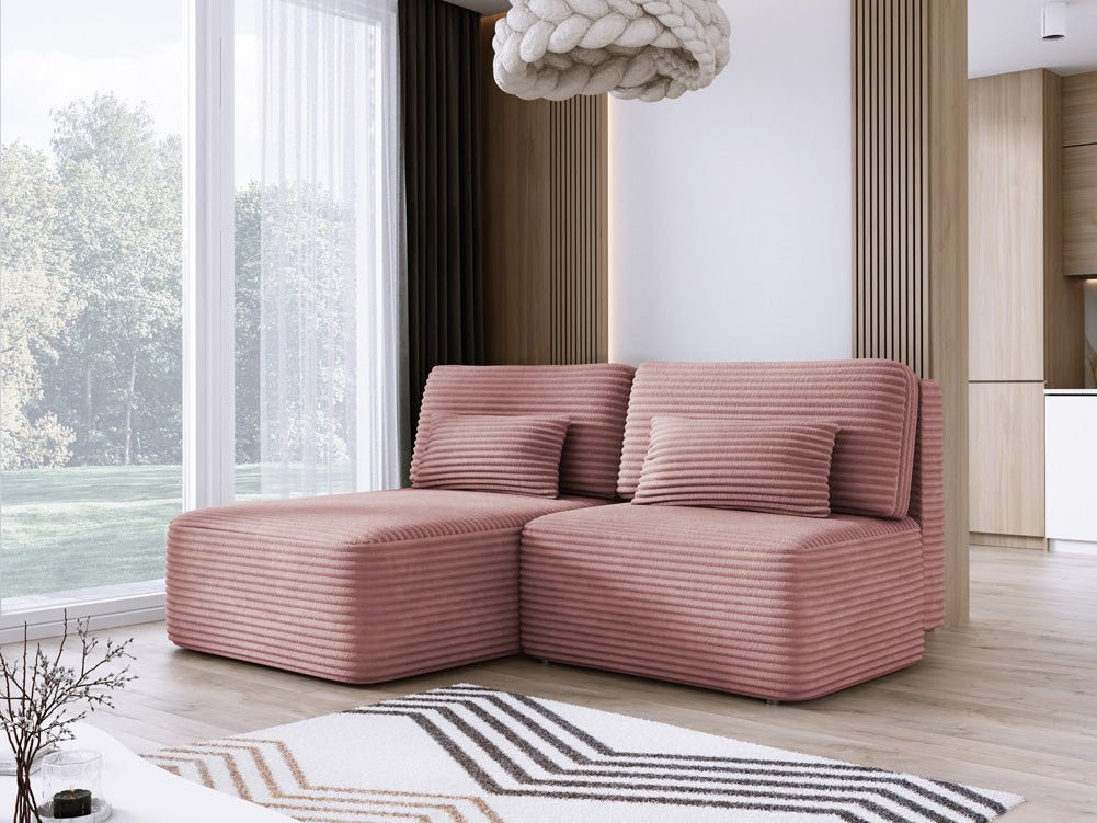 Designer Sofa Tilia Cordfløjl med sovefunktion og opbevaringsplads