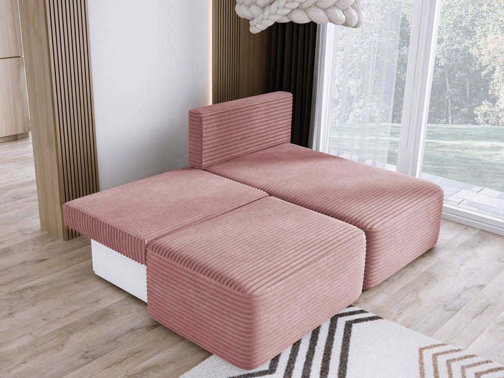 Designer Sofa Tilia Cordfløjl med sovefunktion og opbevaringsplads