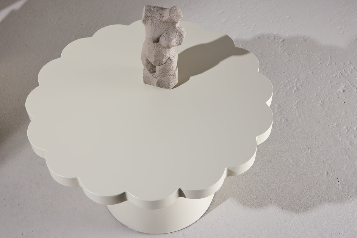 Sofabord Florena - i Beige med bølget kant