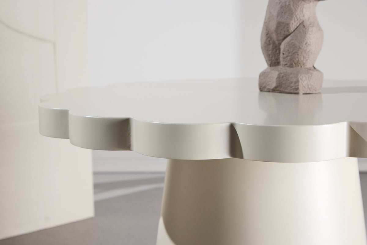 Sofabord Florena - i Beige med bølget kant