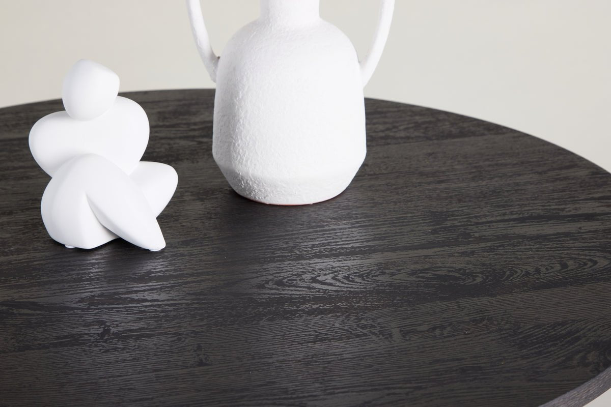 Couchtisch Keralo Big - stylischer Rundtisch in Holzoptik