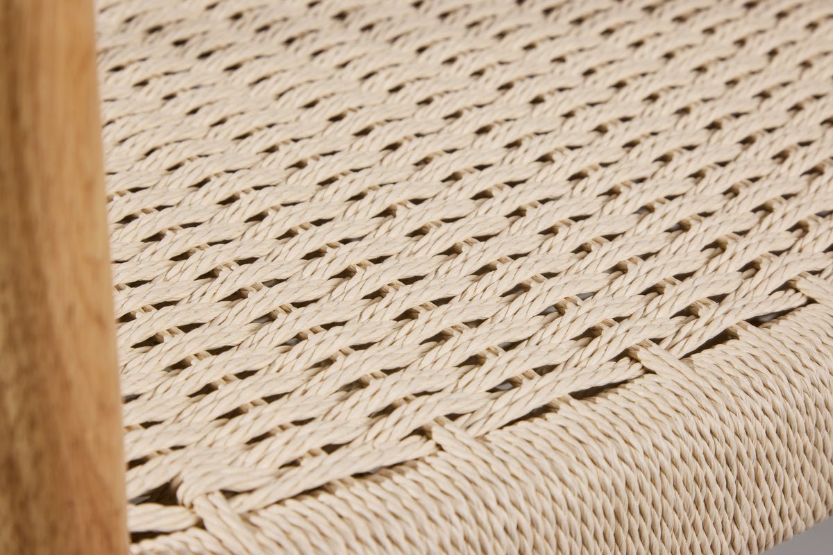 2 stk. sæt - Stol Leli af gummitræ og sejlgarnsspind