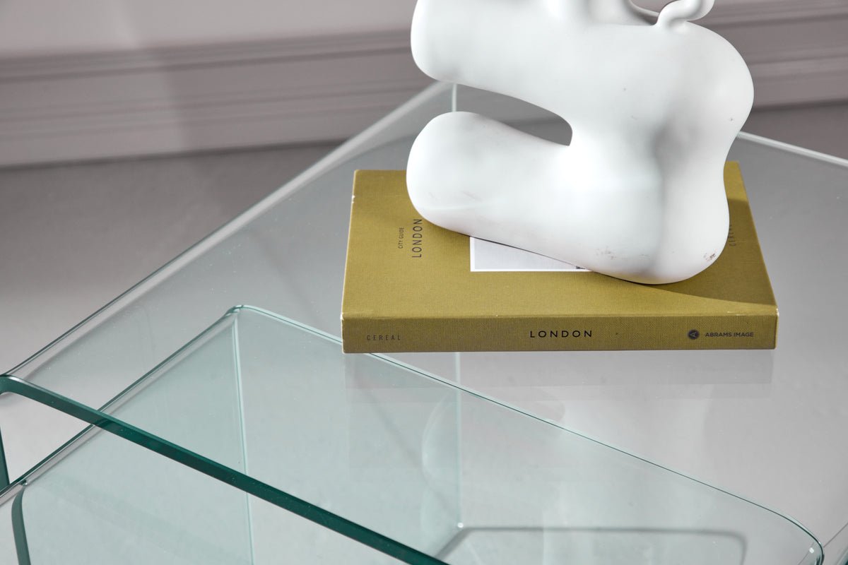 Sofabord/Sidebord-sæt Lumea – 2 borde i klart glas