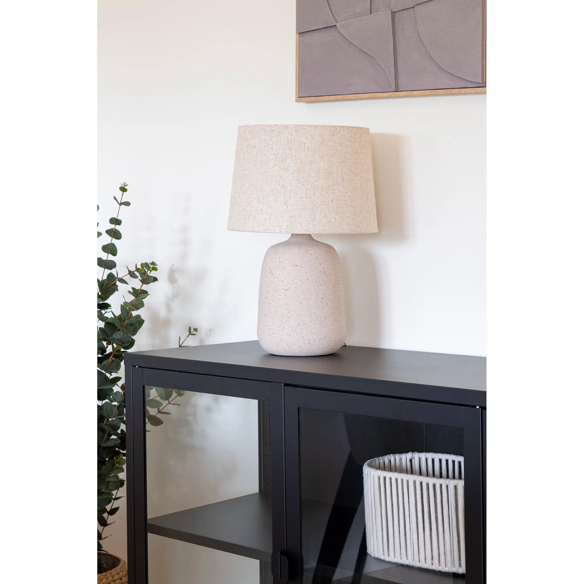 Bordlampe „Carmelo“ – Sandstruktur i moderne look