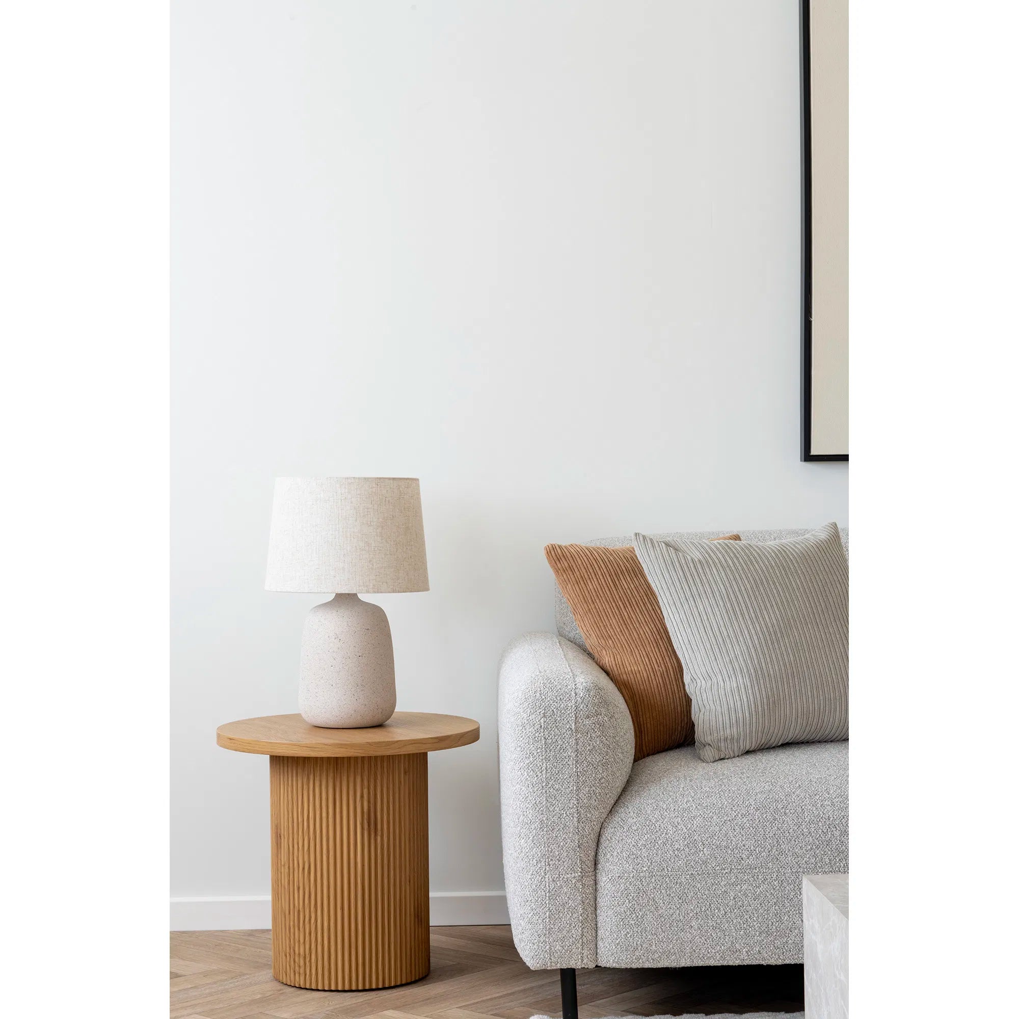 Bordlampe „Carmelo“ – Sandstruktur i moderne look