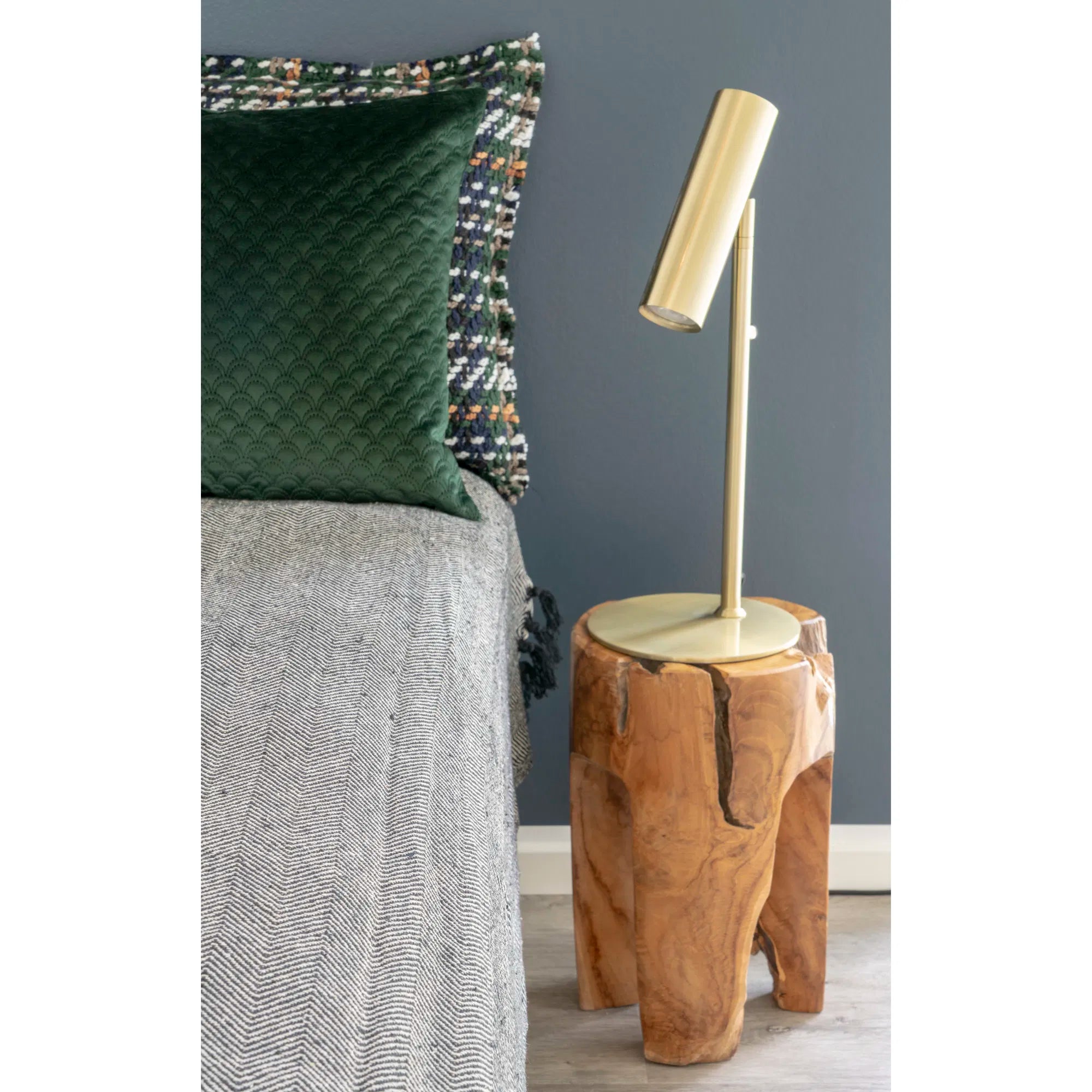 Bordlampe „Lazaro“ – metalaccent i sort eller guld